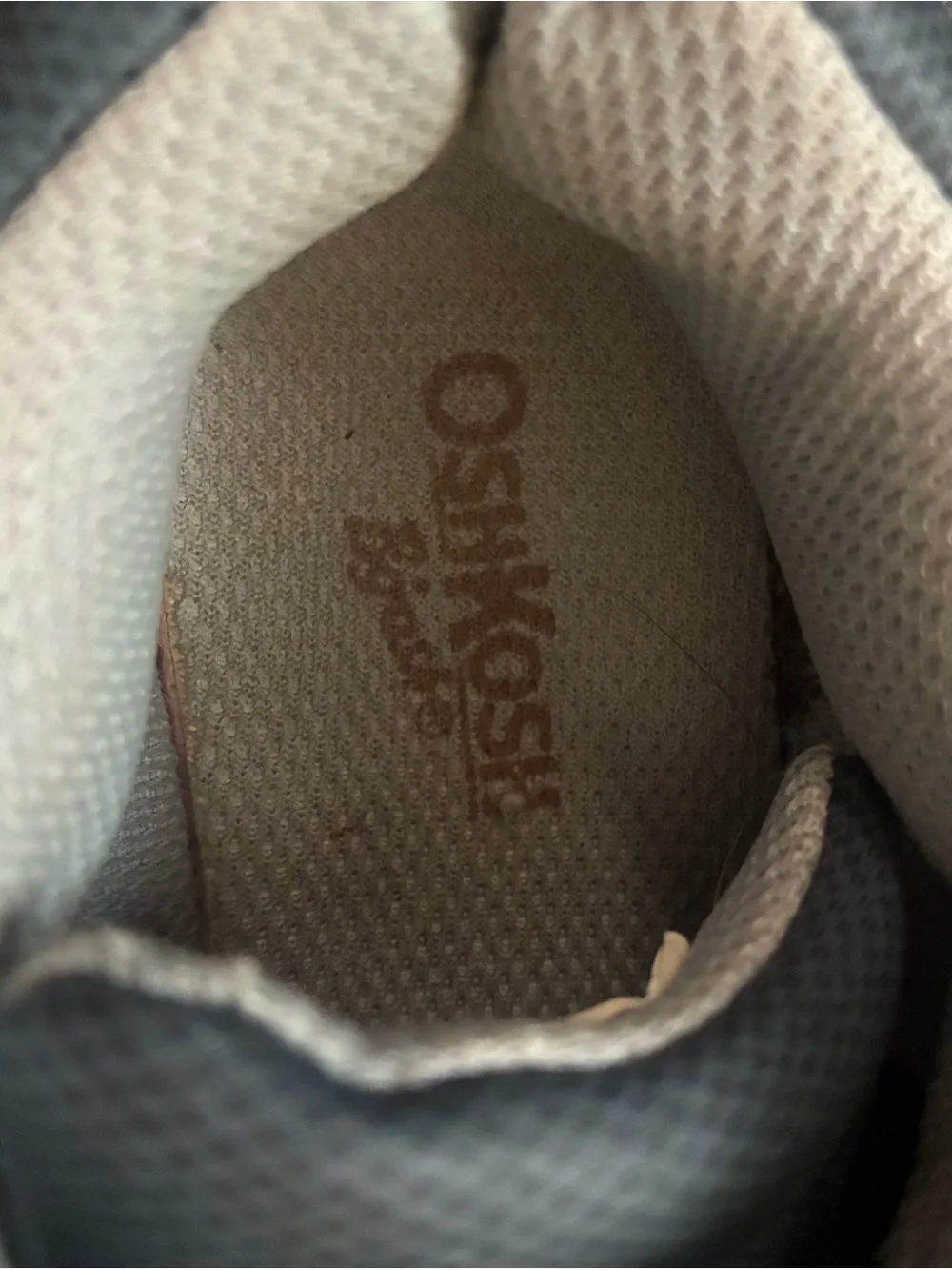 OshKosh B'gosh Navy and Cream Kids Velcro Sneakers